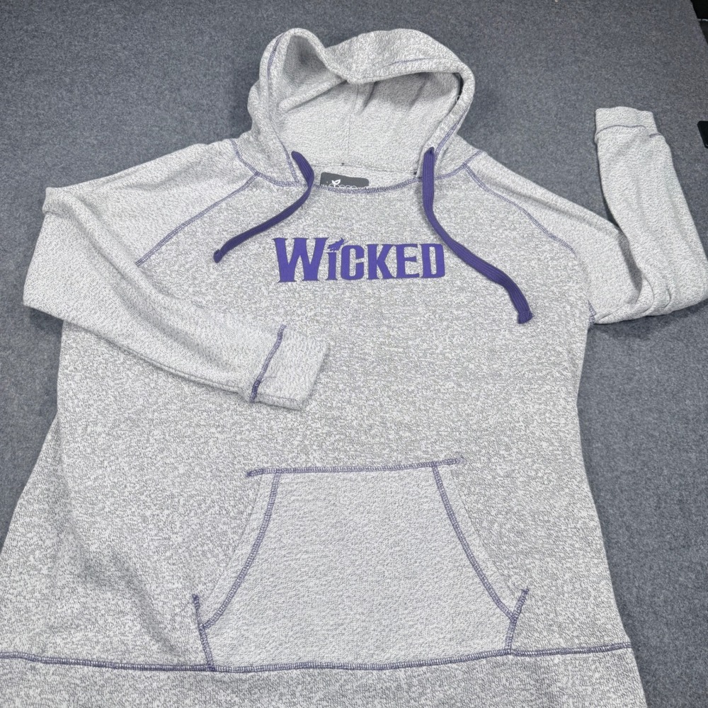 Wicked The Musical Hoodie Green For Good Gray Purple Organic Cotton XXL 2728